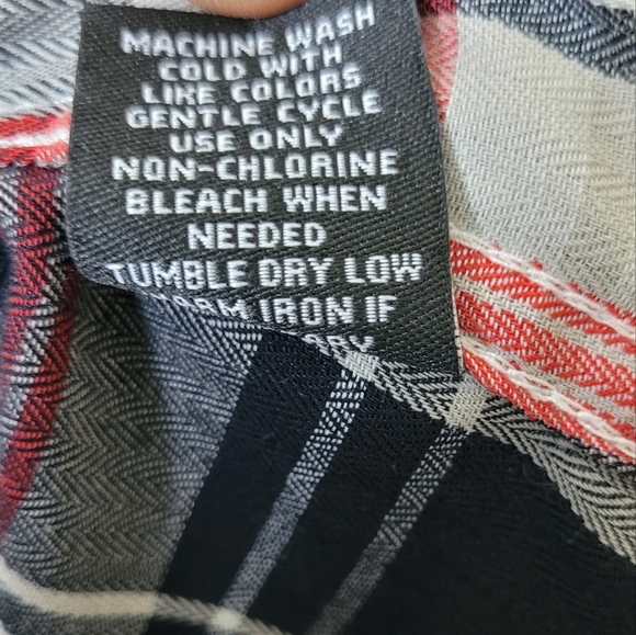 BKE Mens XL Athletic Fit Plaid Pearl Snap Shirt | Western Cowboy - Picture 9 of 9